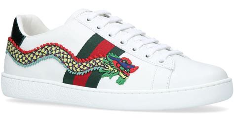 gucci sneakers pelle donna uomo drago|gucci new ace dragon.